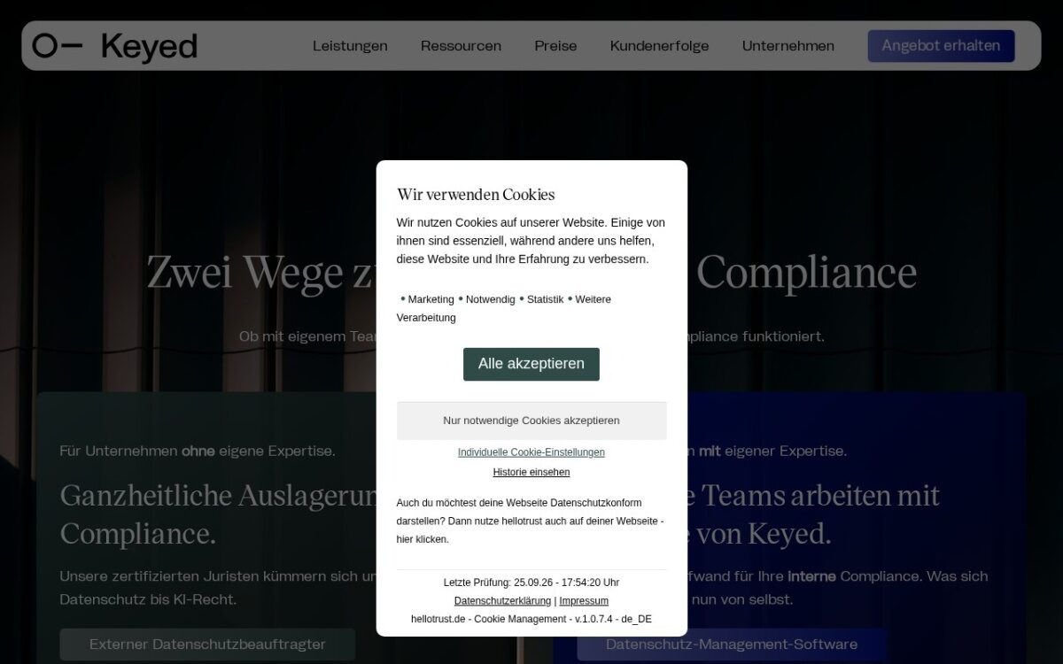 Keyed – Datenschutz & KI-Compliance für Unternehmen