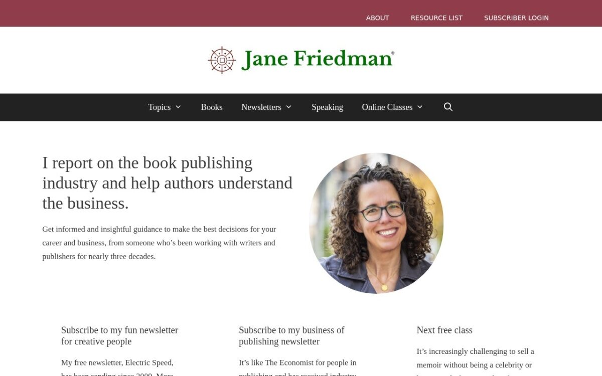 Jane Friedman – Writing & Book Publishing
