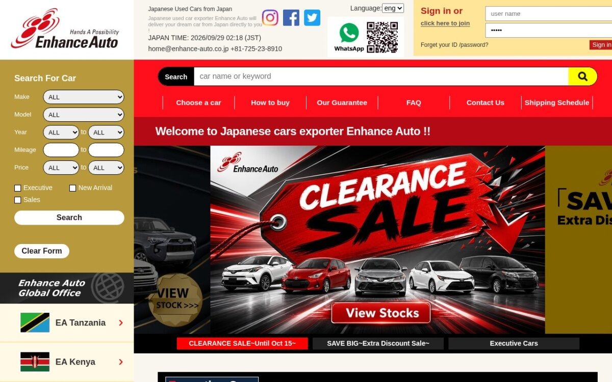 Enhance Auto – Japanese Used Car Exporter