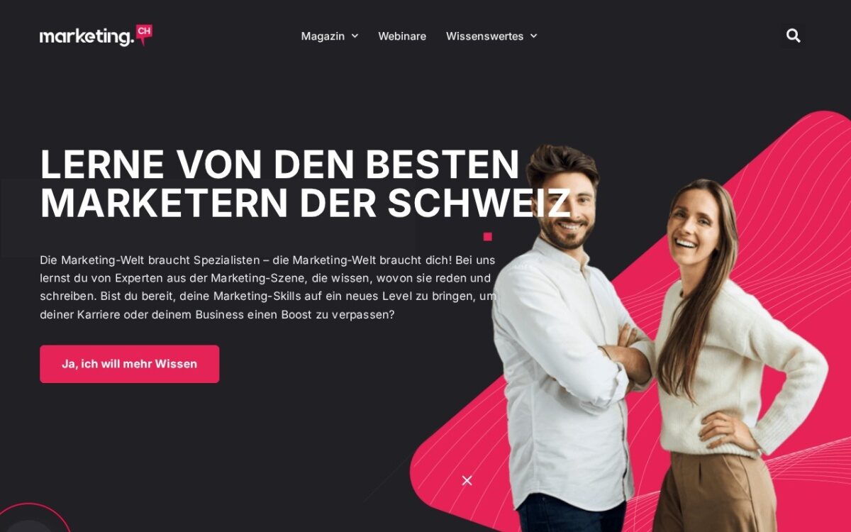 marketing.ch – Marketing-Wissen, Weiterbildung & Jobs