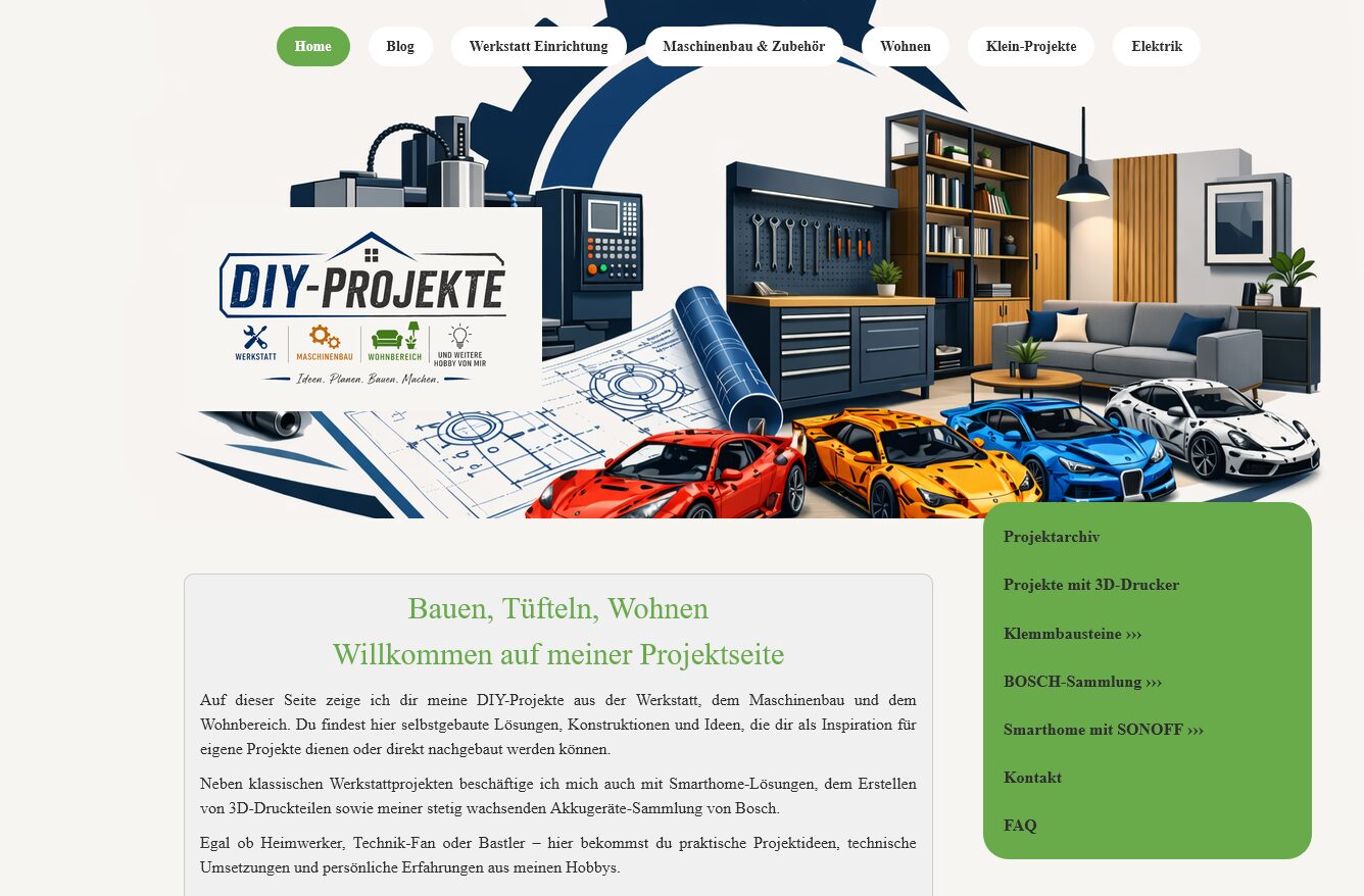 DIY-Projekte – Werkstatt, Maschinenbau, 3D-Druck & Wohnen