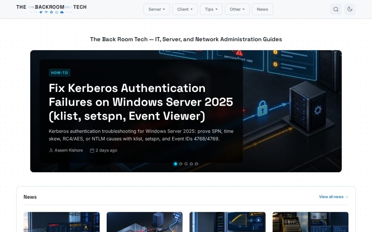 Website about System Administration