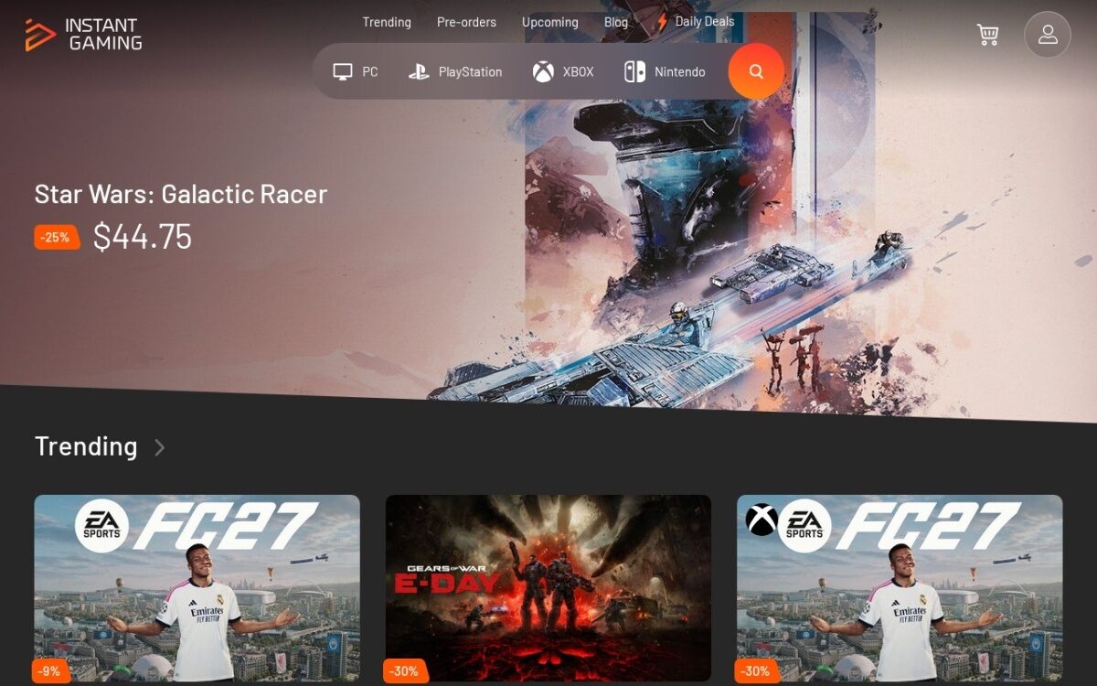 Website zum Thema Gaming & Games