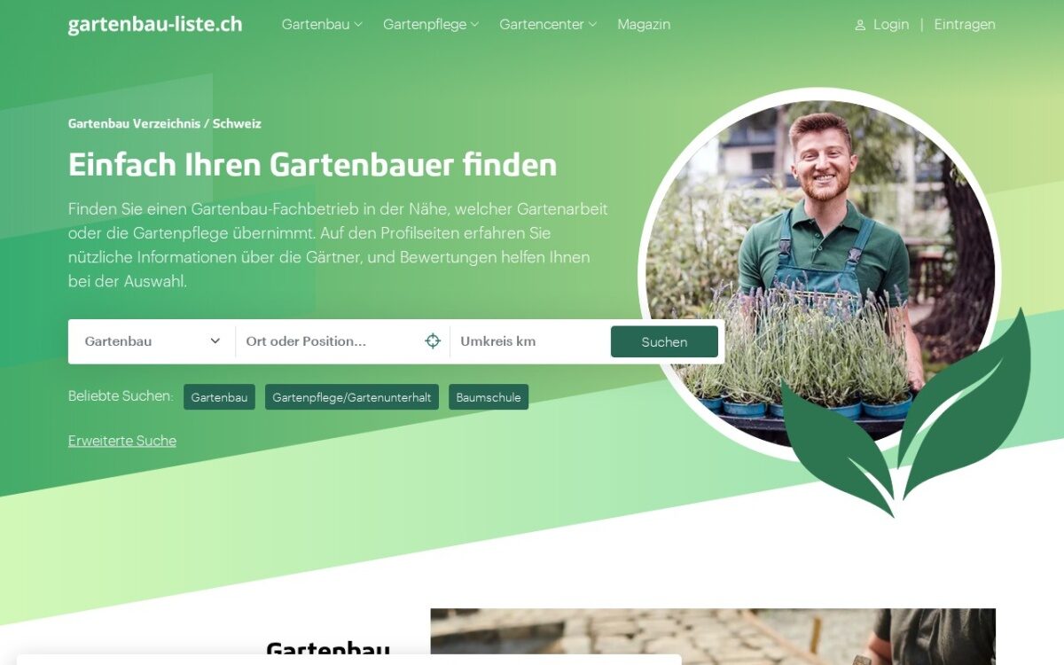 Gartenbau-Liste – Schweizer Gartenbau-Verzeichnis