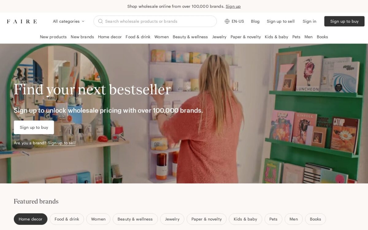 Website zum Thema B2B & Großhandel