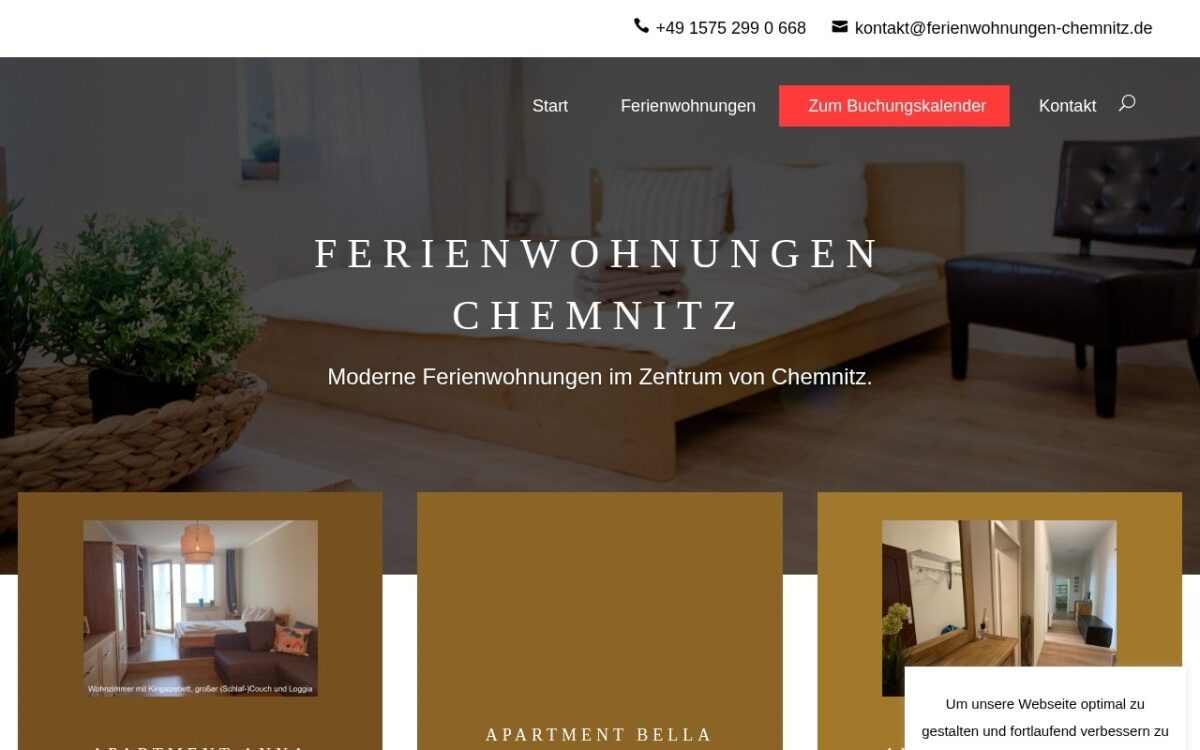 Ferienwohnungen Chemnitz – Zentrale Apartments für 3 bis 11 Personen