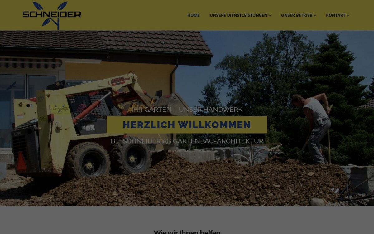 Website zum Thema Gartenbau & Landschaftsbau
