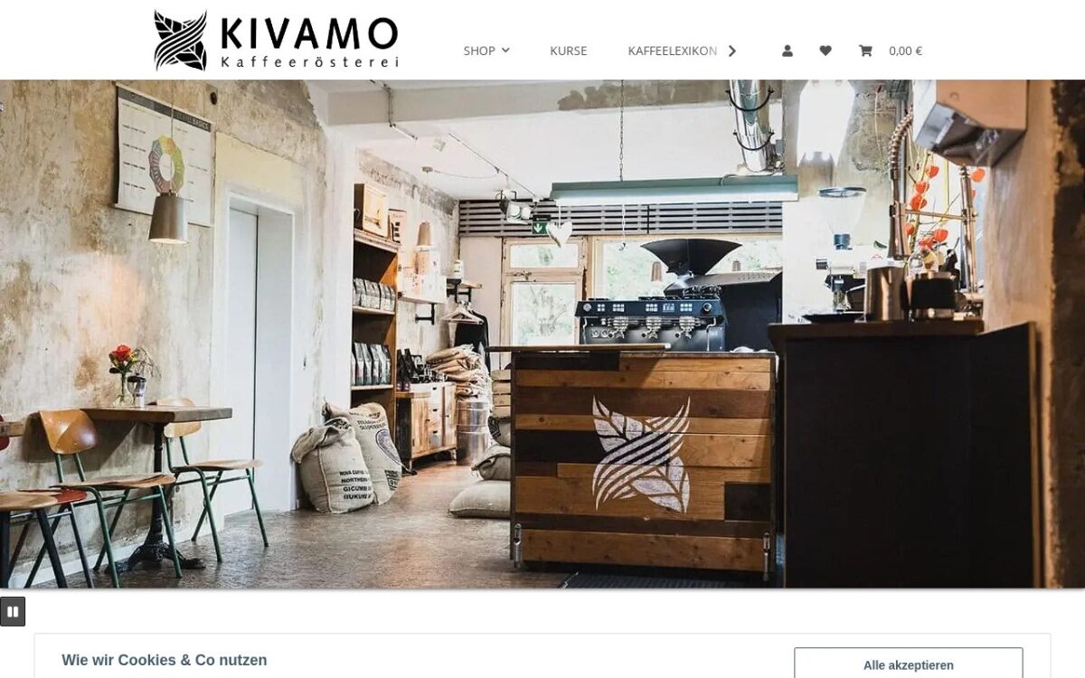 Website zum Thema Kaffee & Tee