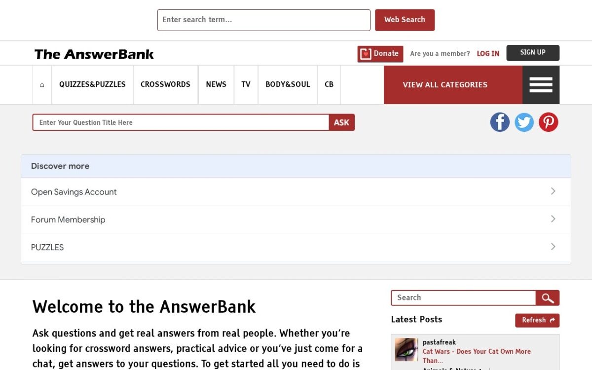 Website about Questions & Answers