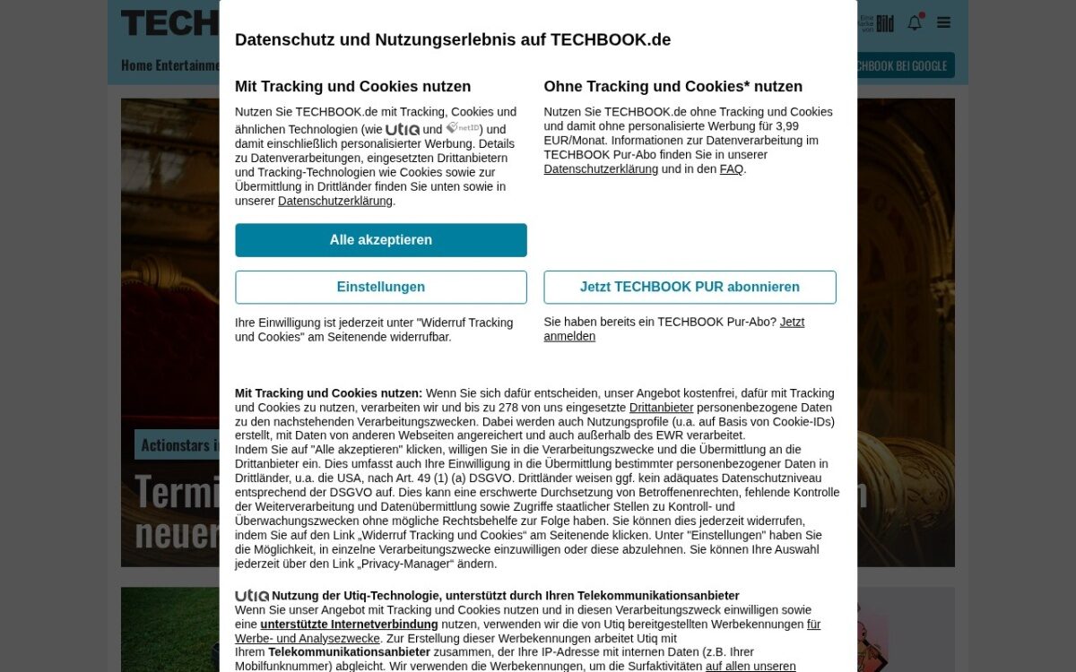 Website zum Thema Technik & Digitales