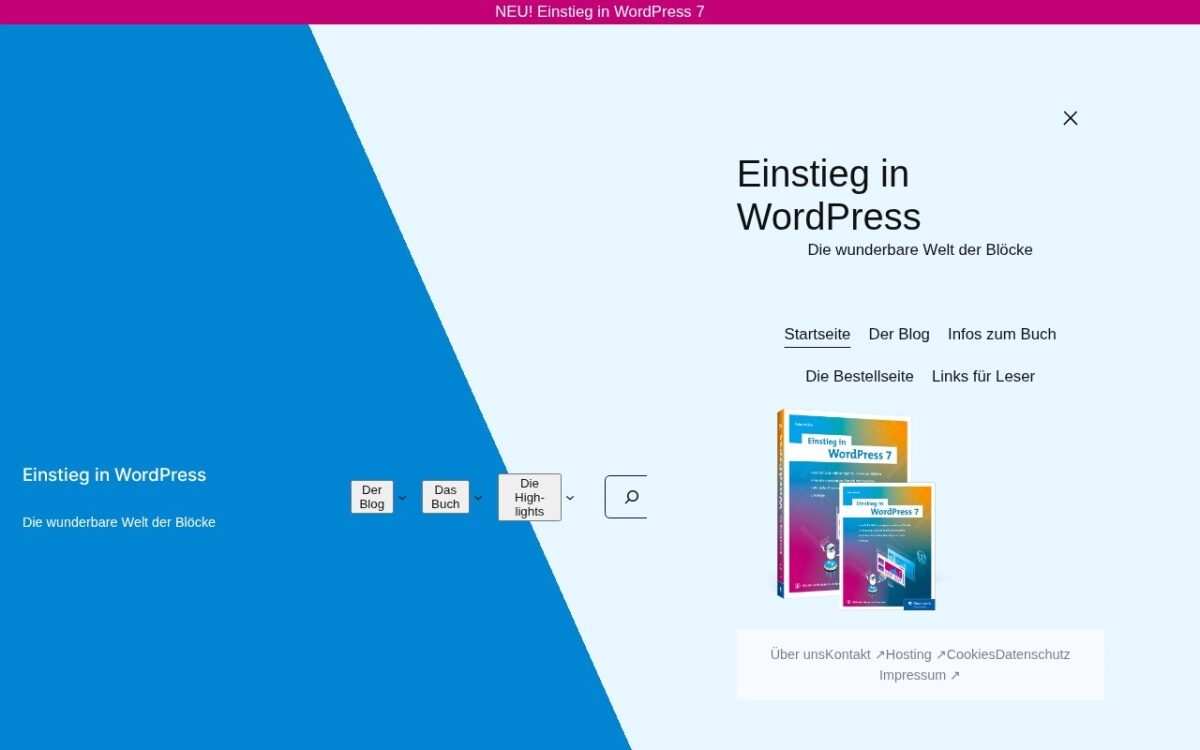 Einstieg in WordPress – Schwerpunkt WordPress & CMS