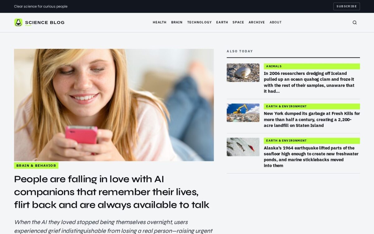ScienceBlog – Science, Research & Discovery