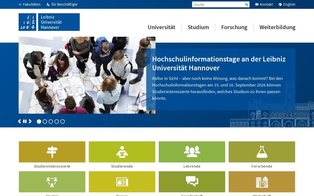 Leibniz Universität Hannover – Studium & Forschung