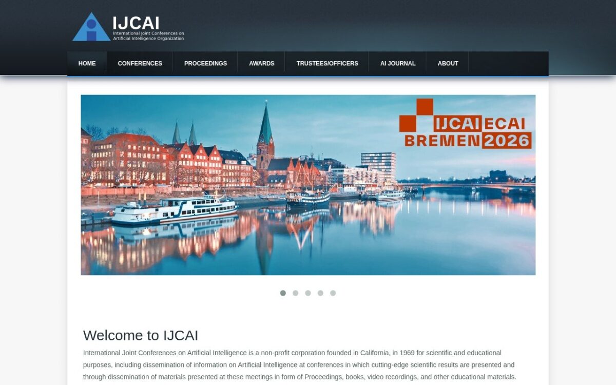 IJCAI – International Conferences on Artificial Intelligence