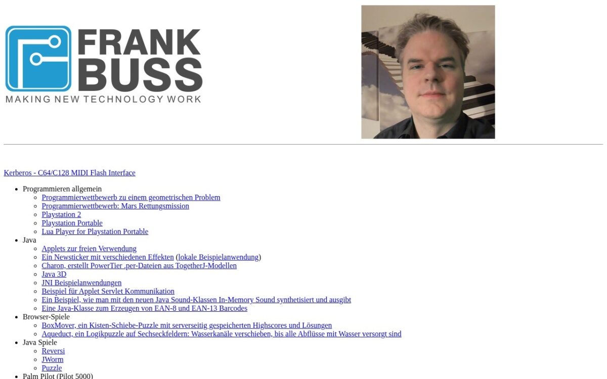 Frank Buss – Softwareentwicklung, Programmierung & Projekte