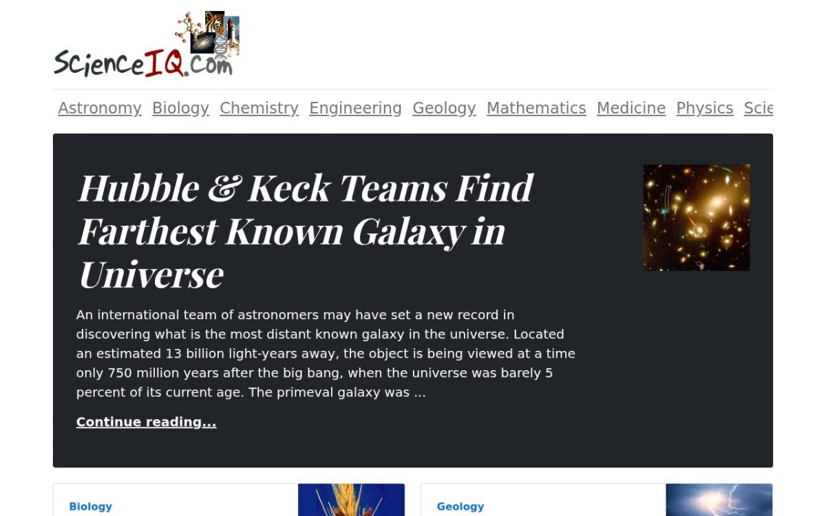 ScienceIQ – Science Facts, Articles and Educational Knowledge