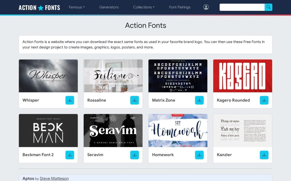 Action Fonts – Free Fonts, Famous Fonts and Font Generators