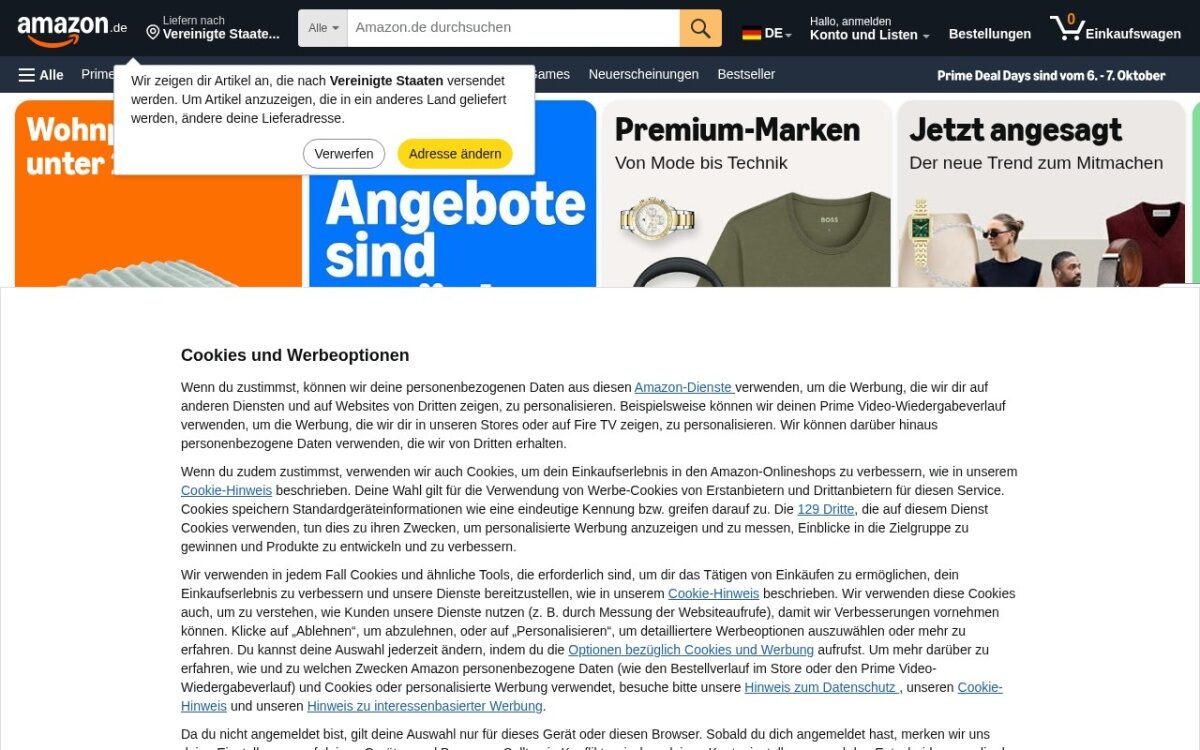 Amazon.de – Online-Marktplatz für Produkte zahlreicher Kategorien