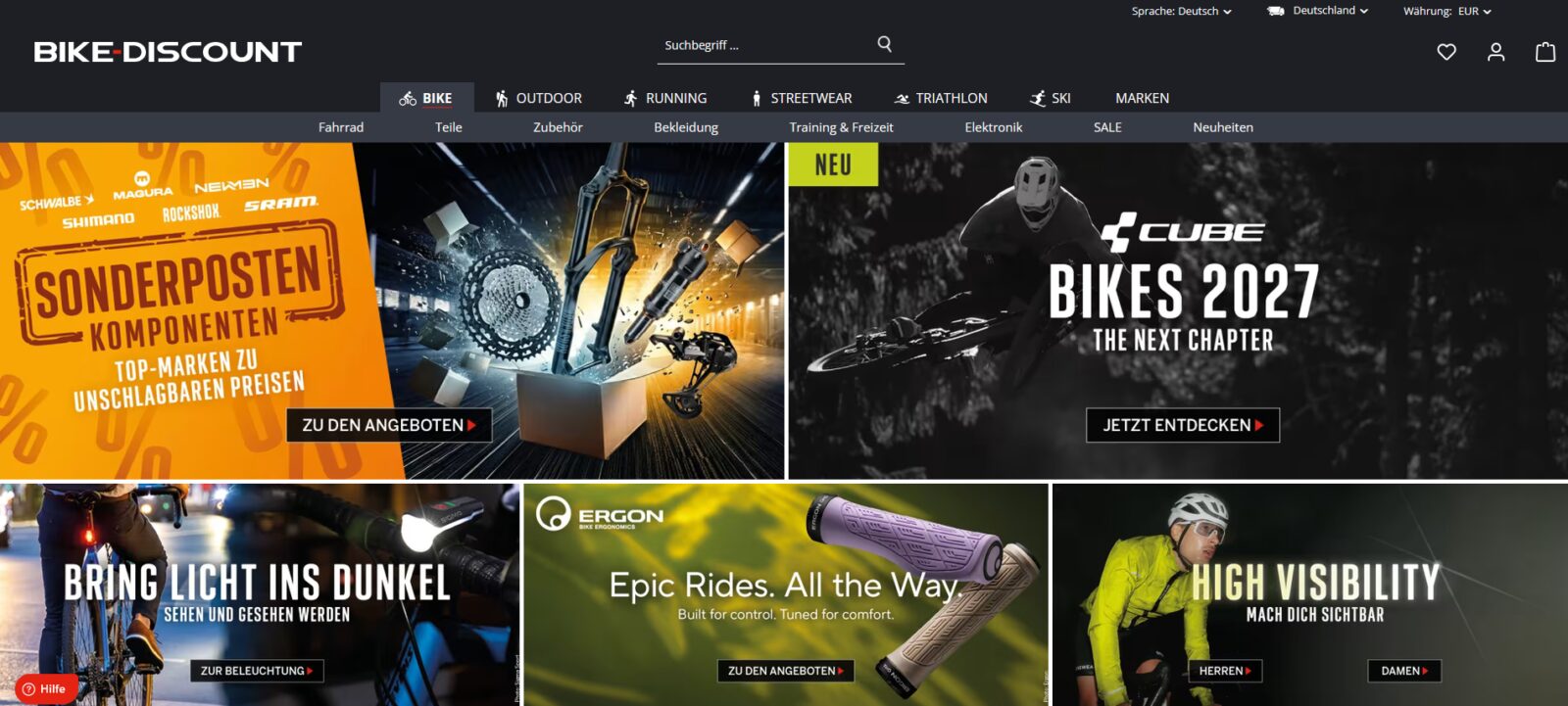 BIKE-DISCOUNT – Fahrräder, E-Bikes & Fahrradzubehör