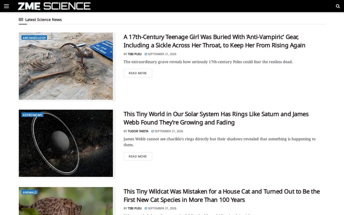 ZME Science – Science News, Research & Discoveries