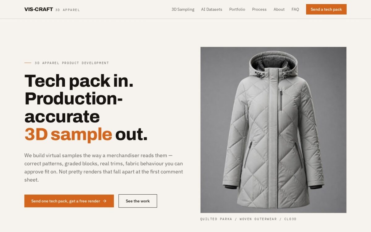 Vis-Craft – 3D Apparel Sampling & Virtual Prototyping
