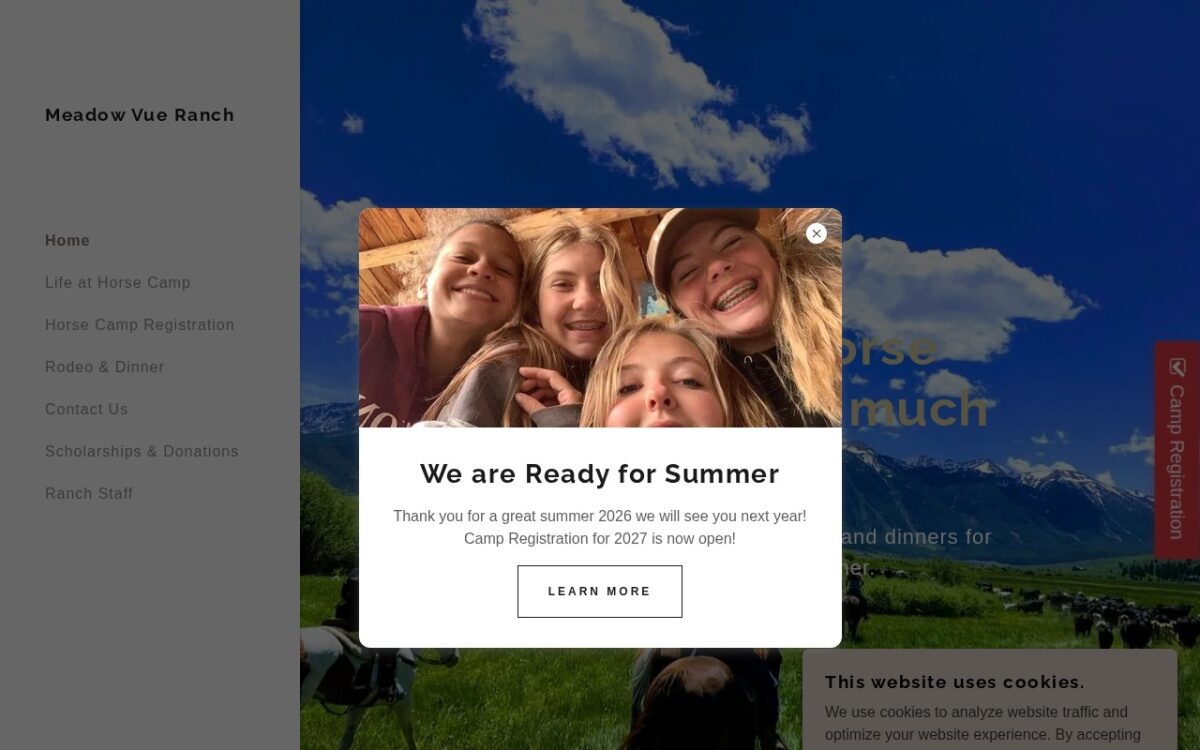 Website about Horseback Riding & Ranch Camps